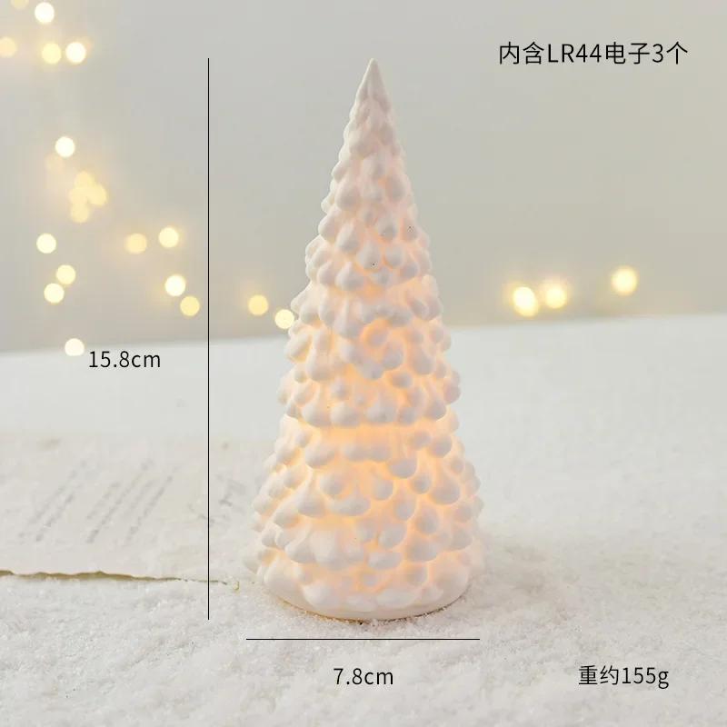 Nordic Ceramic Luminous Train Mini Igloo Luminous Small Ornaments Home Christmas Ornaments New Year Gifts