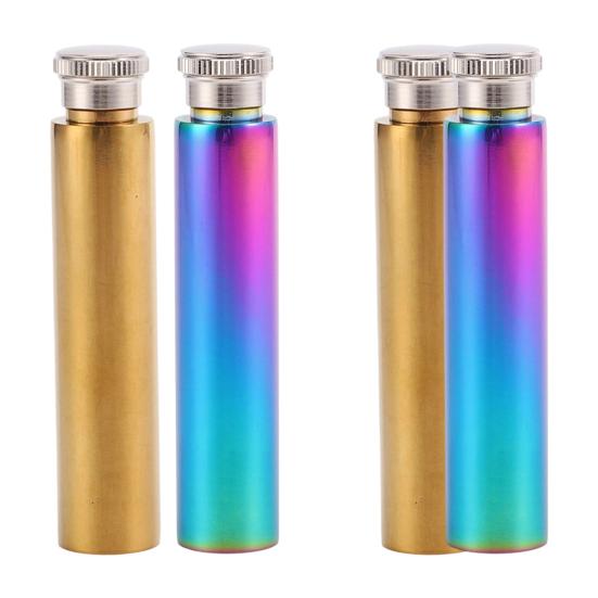 Stainless Steel Hip Flask Portable Polished Tube Liquor Bottle for Outdoor Leak-Proof Pocket Size Wine Accessory for Whiskey Vodka Spirits