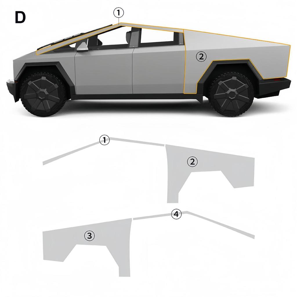 Tesla Cybertruck TPU Car Cover - Invisible Protective Film for Full body Paint Mask