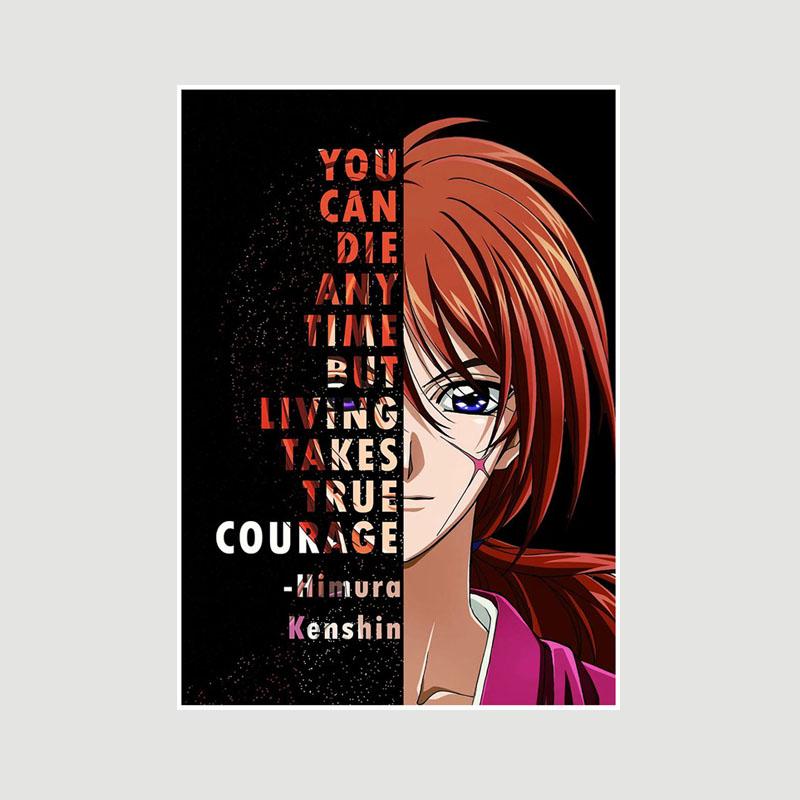 Vintage Inspirational Quote Poster Anime Finger Luffy Deku Posters White Paper Text Art Pictures Home Decor Bar Decoration Painting Interior Mural