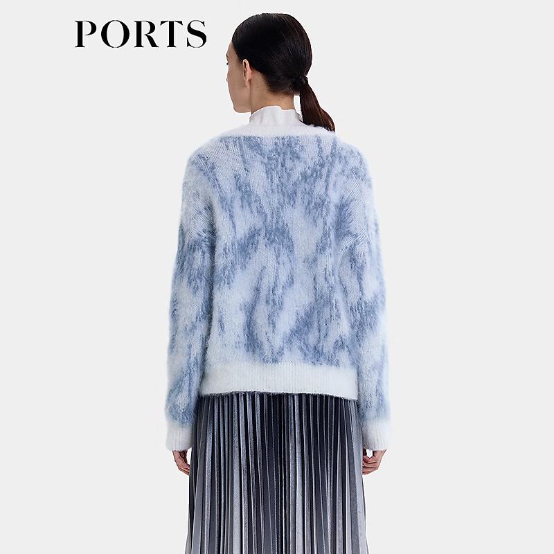 PORTS Women's Knitted Long-Sleeve Round Neck Sweater