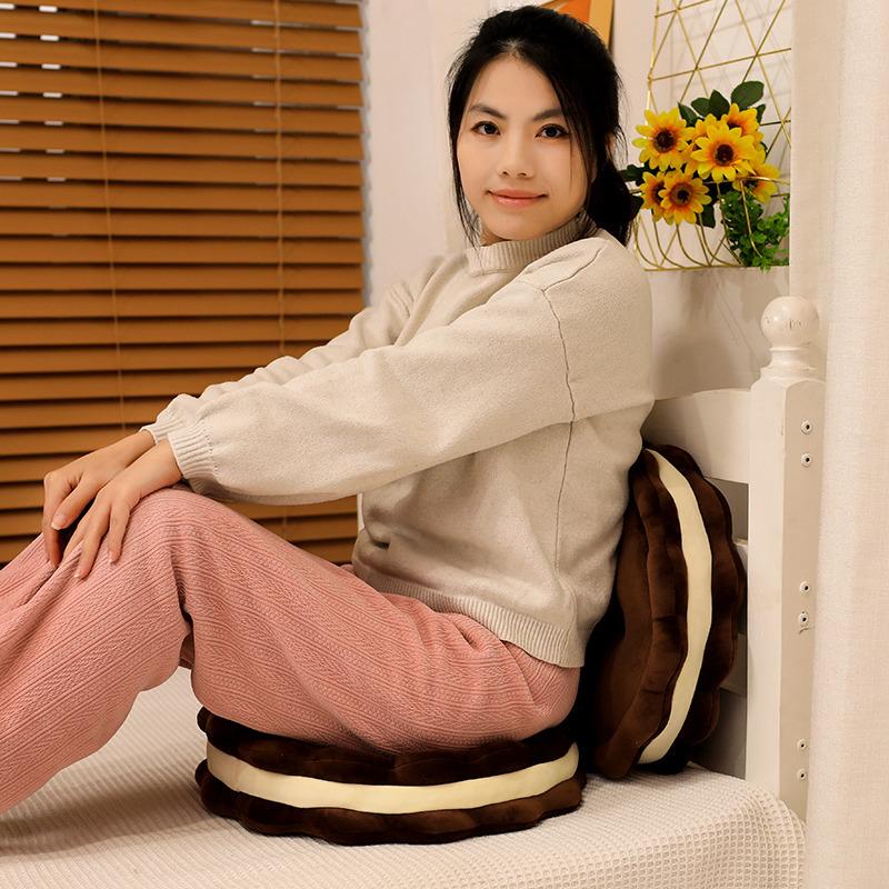 Creative Sandwich Chocolate Biscuits Throw Pillow Plush Toy Office Seat Cushion Tatami Futon Seat Cushion