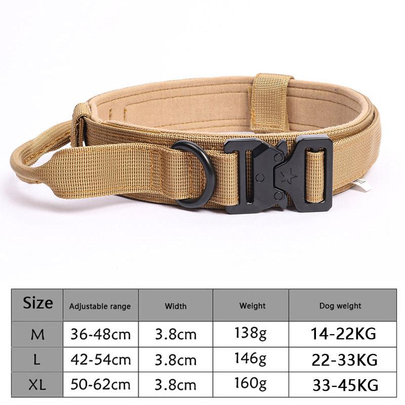Durable Tactical Dog Collar Leash Military Heavy Duty For Medium Large Dogs Collars German Shepherd Walking Training Accessories
