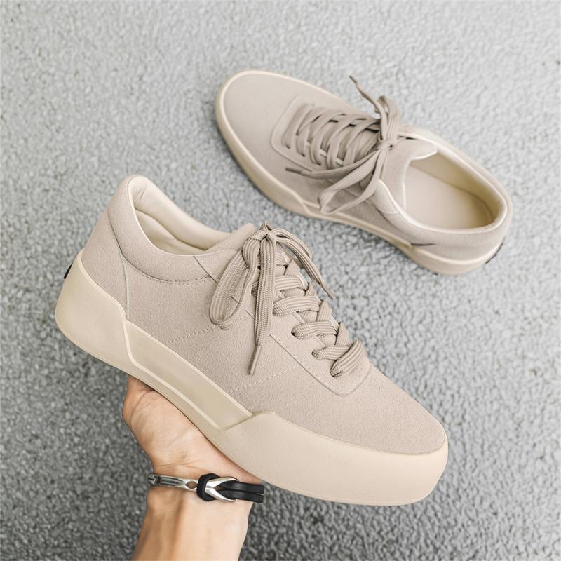 

Men s Autumn Casual Shoes Breathable Soft-soled Anti-slip and Comfortable Flat Board Shoes New Youthful and Trendy Solid-color 44 светло-серый