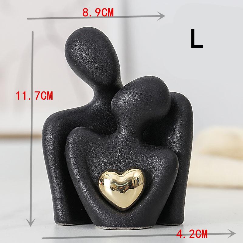 1PC Romantic Love Embrace Statue Pottery Couple Set Bedroom Decor Ideal Valentine's Day Christmas Gift S/L Ornament