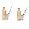 2PCS Tire   Chuck with Clip Adapter Brass Locking Tire Inflator Hose Adapter Anti Leakage Clip On Tire Chucks
