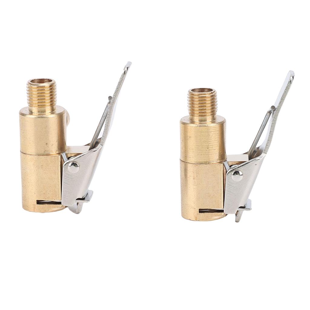 2PCS Tire   Chuck with Clip Adapter Brass Locking Tire Inflator Hose Adapter Anti Leakage Clip On Tire Chucks