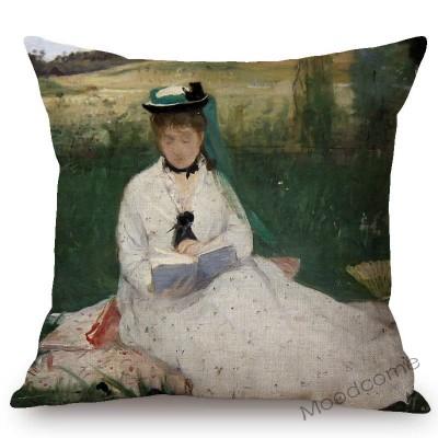 French Female Impressionist Painter Berthe Morisot The Craddle Gallery Oil Painting Throw Pillow Case Sofa Linen Cushion Cover