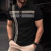 Fashion 3D Printed Color Men's Summer Short-sleeved Polo Shirt