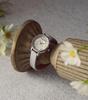 Authorized Dealer Olivia Burton Watch 24000223 3D Flower Midi Silver White Earl Grey Leather [OLIVIA BURTON] Women's