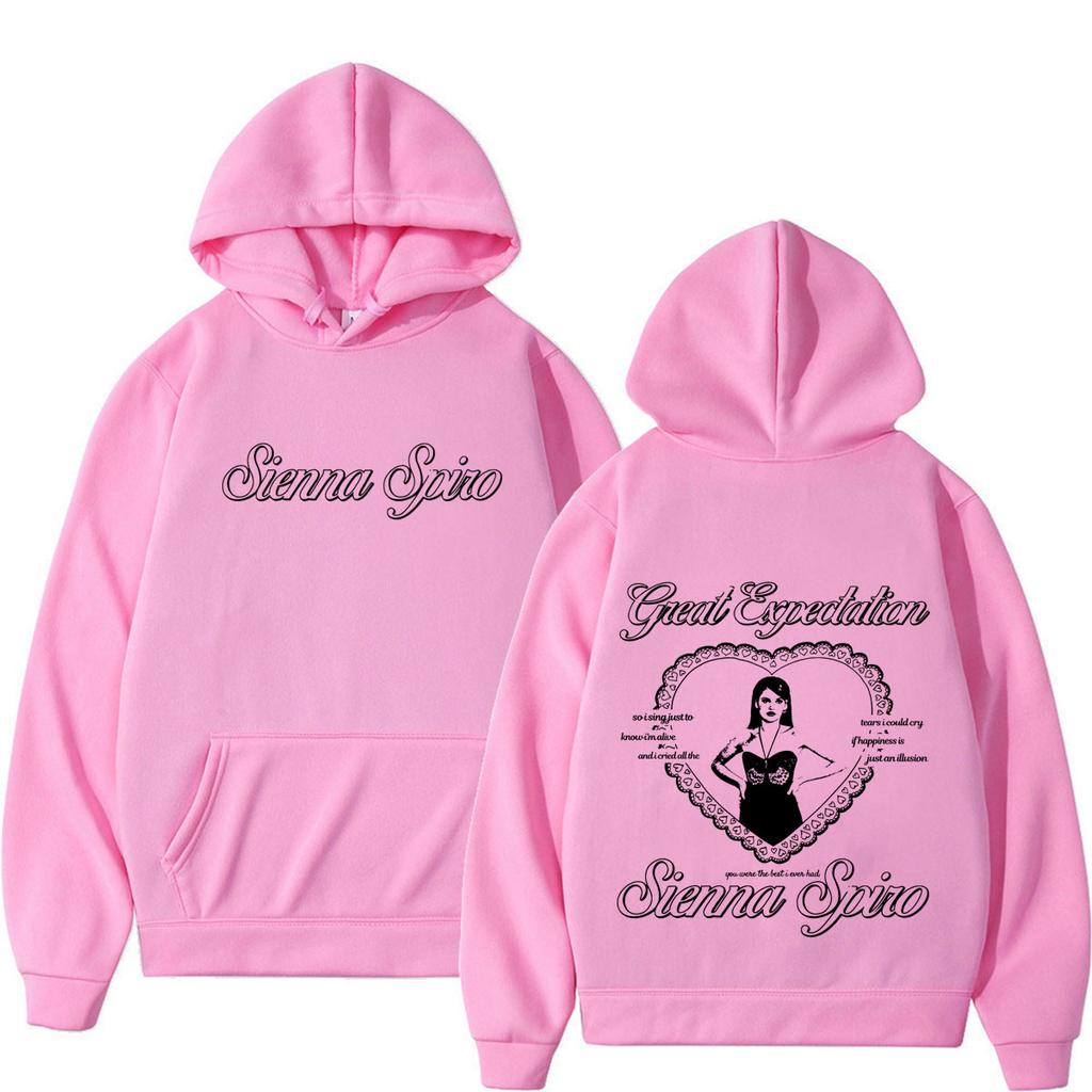 Sienna Spiro My House Tour Felpa con Cappuccio Grafica Uomo Donna Moda Pullover Maniche Lunghe Casual Larga Harajuku Felpe Top