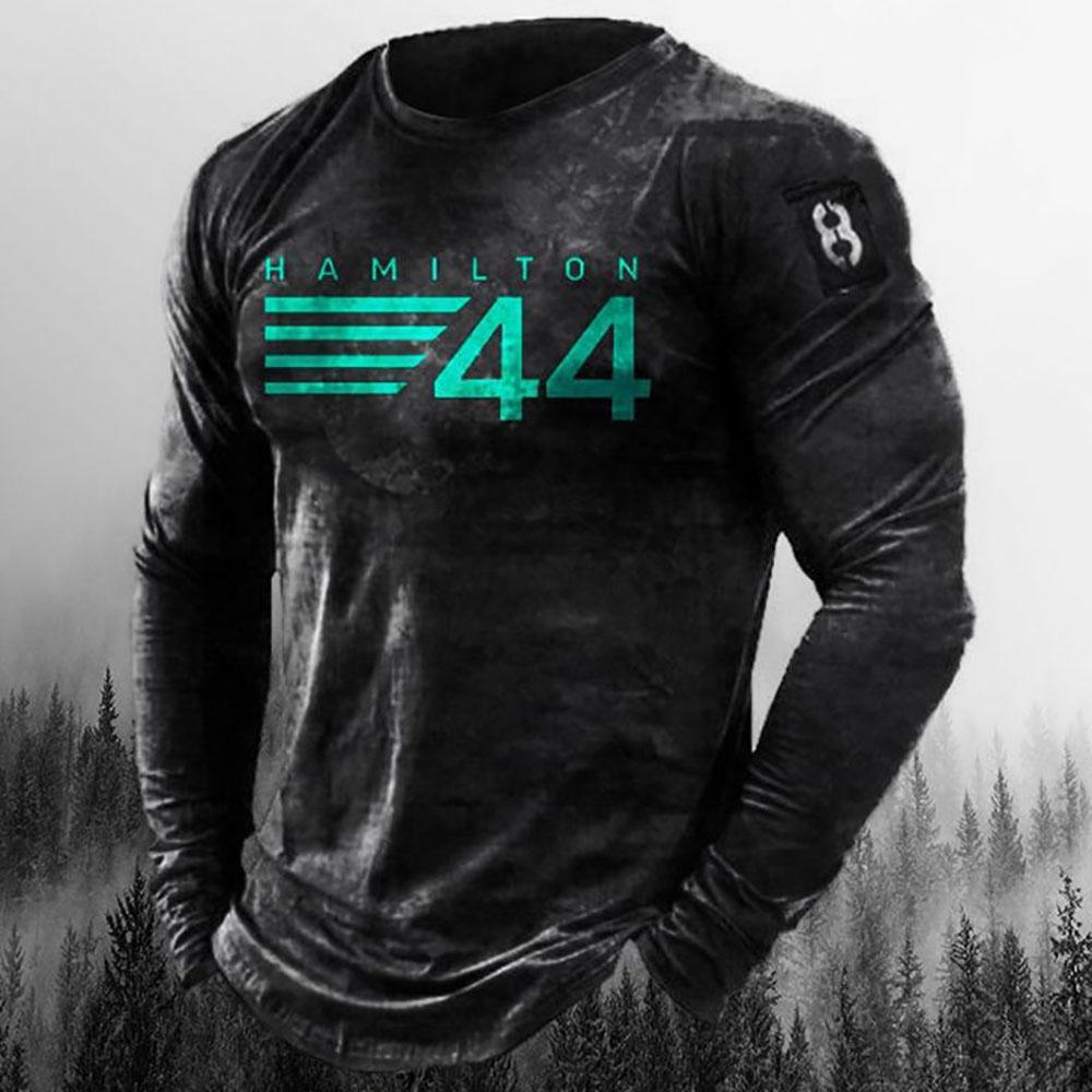 

Camiseta Vintage de manga larga para hombre, ropa de calle 3D con estampado, Hip Hop, cuello redondo, Tops sueltos, primavera y otoño 4XL