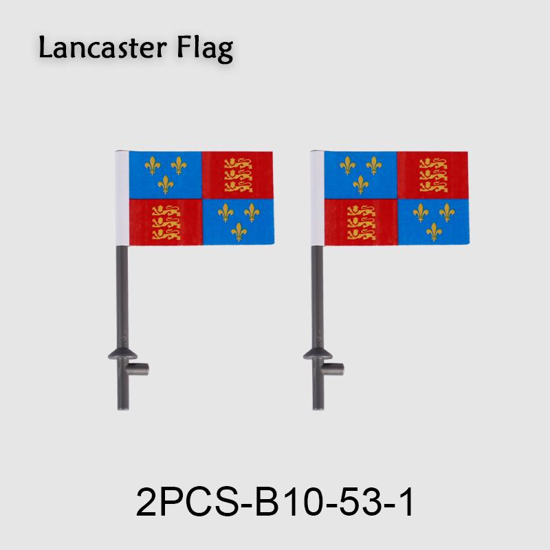 Medieval Military Flag Series War Castle Knight Soldier Warrior Accessories Building Blocks Ancient Holy Rome Bricks Toys Gifts