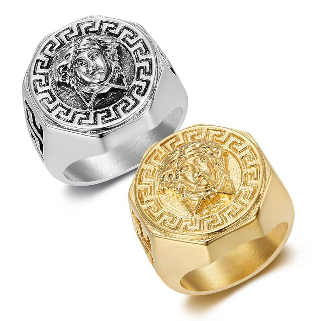 Men's Stainless Steel Greek Mythology Retro Ring