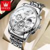 OLEVS 2856 Best Seller Man Watch 24H Moon Phase Chronograph Waterproof Luminous Original Luxury Brand Quartz Wristwatch for Men
