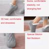 Men Women Soft Fleece Socks Thicken Winter Warm Solid Color Boot Socks Unisex Elastic Non Slip Indoor Floor Socks Slipper
