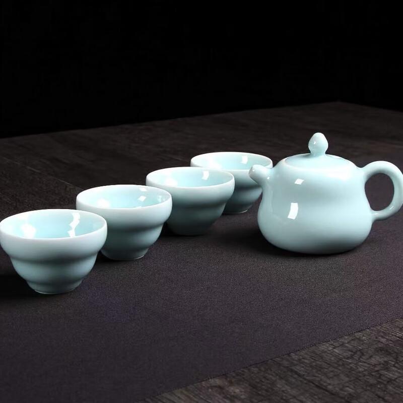 Yi Hu De Fu Lu Chinese Celadon Tea Set Gift Box