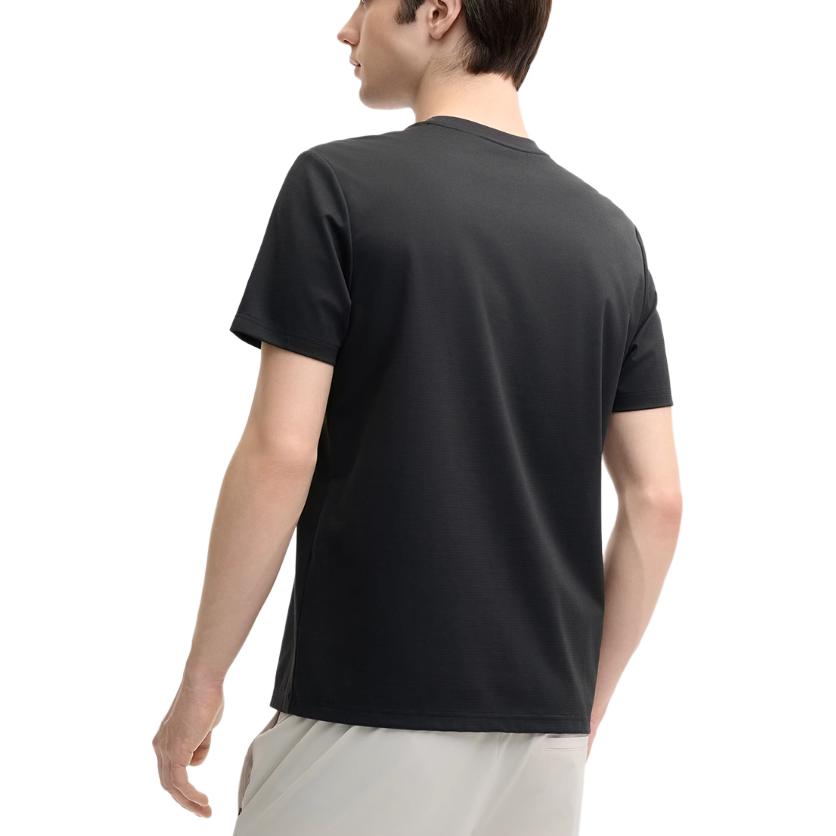 FILA Heritage Series Round Neck Knitted Short Sleeve T-Shirt Men Tops Black F11M528118F-BK