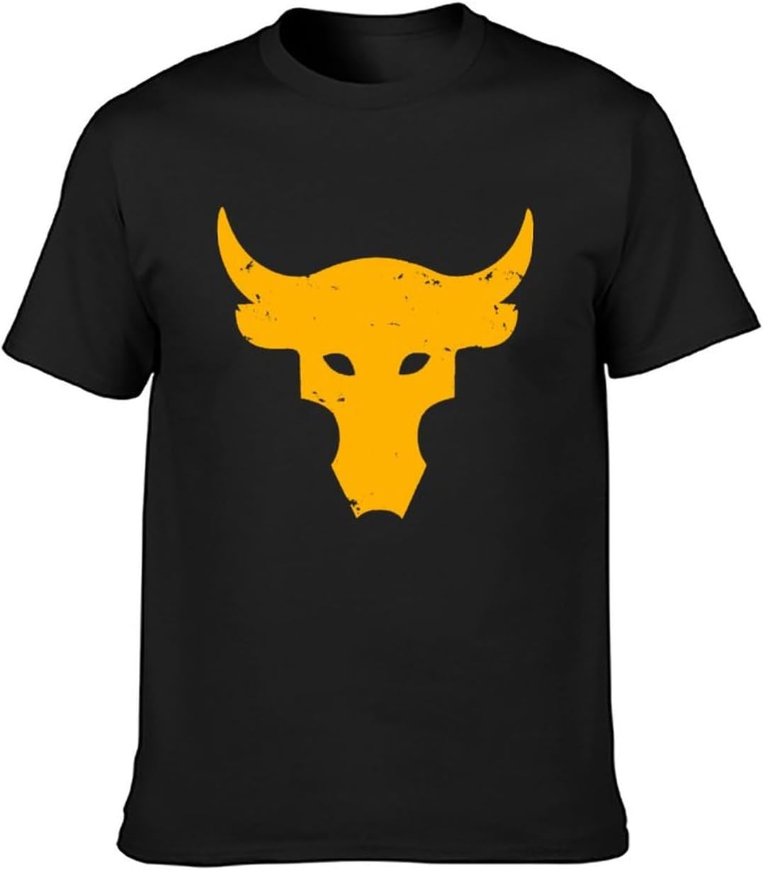 Brahma Bull Rock Project Gym T-Shirt Black Graphic Unisex Tee Shirt XS