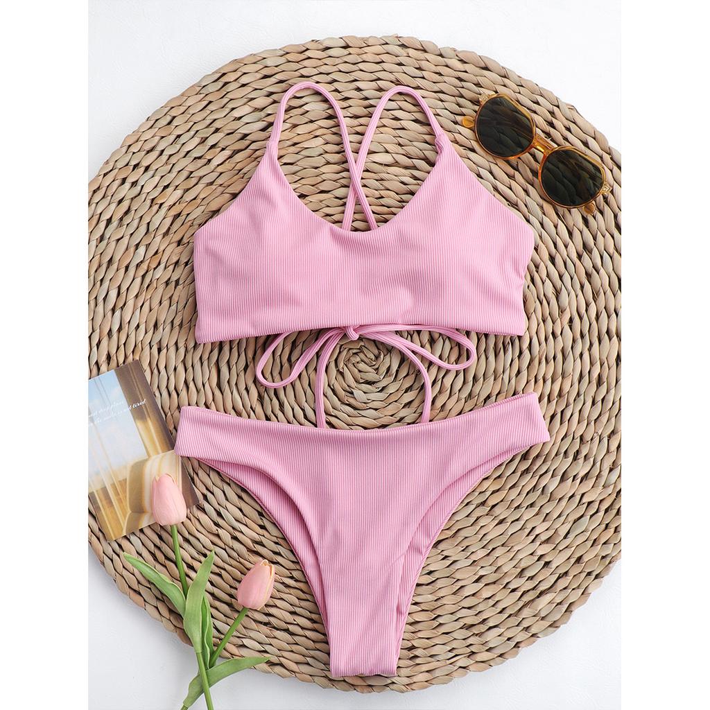 Buy Wrinkled Designer Swimsuit Women Ribbed Orange Luxury Swimwear 2022