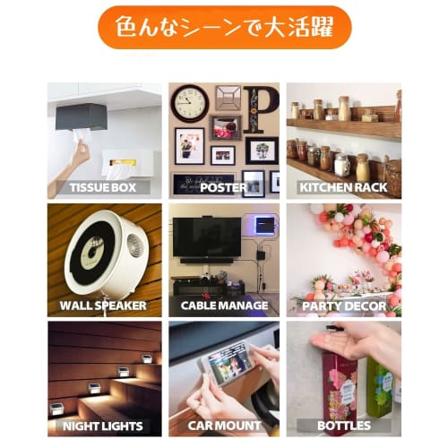 Double-sided tape, transparent, magic tape, super strong, repeatable, no residue, removable, washable, waterproof, anti-slip, convenient, heat-resista