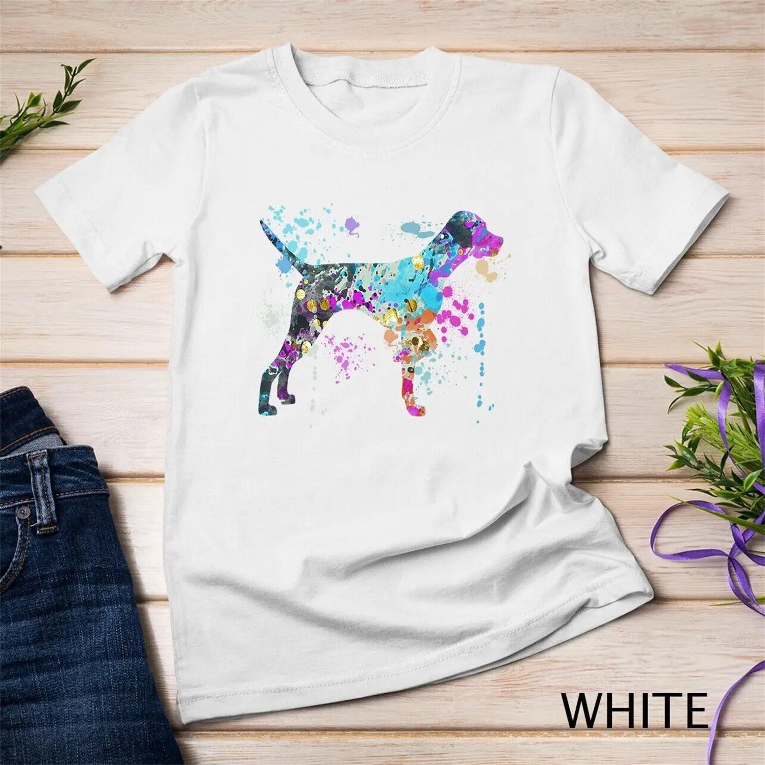 Colorful German Shorthaired Pointer Dog Lover T shirt XXXXXL белый