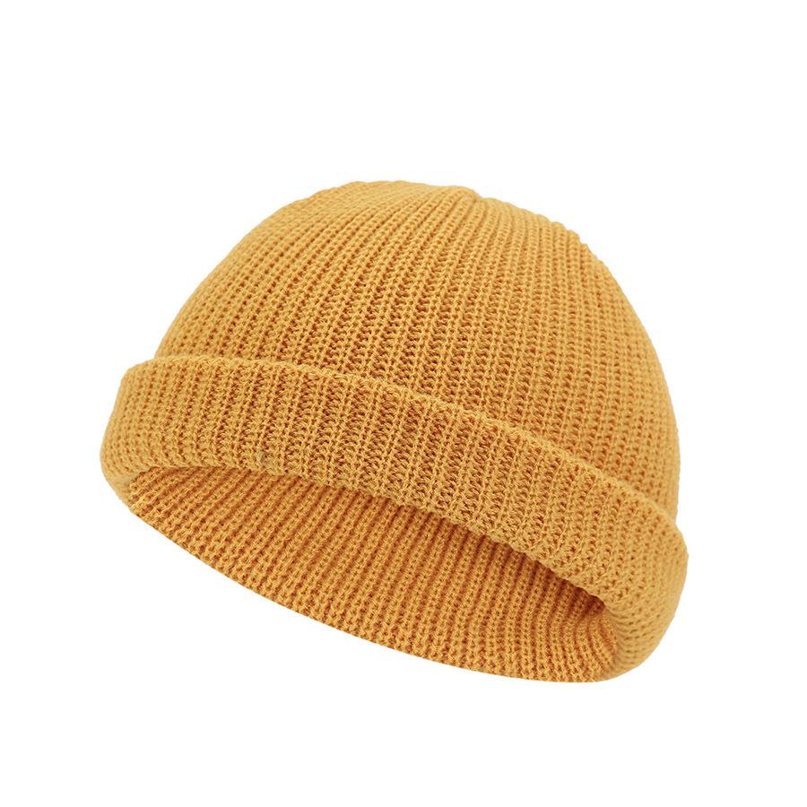 Unisex Retro-Strickmütze – 6-Panel-Mütze aus Wolle im Hip-Hop-Stil