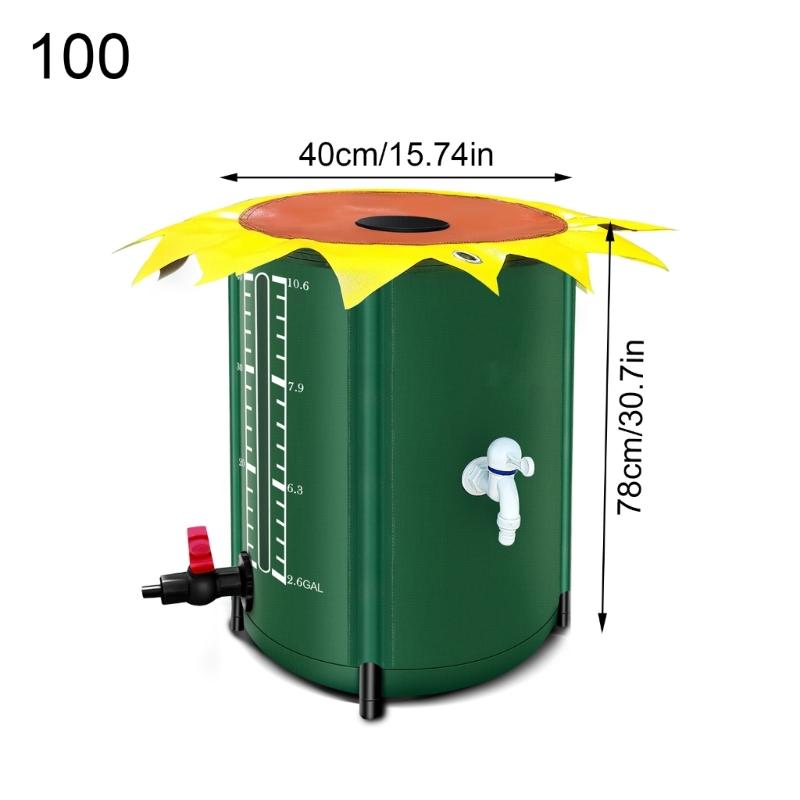 Multipurpose Foldable Water Storage PVC Bucket 13 Gallon Capacity Outdoor Camping Gardening Rain Collection Container