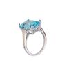 Luxury Topaz and Sapphire Ring for Women Fashion Jewelry Engagement Wedding Band