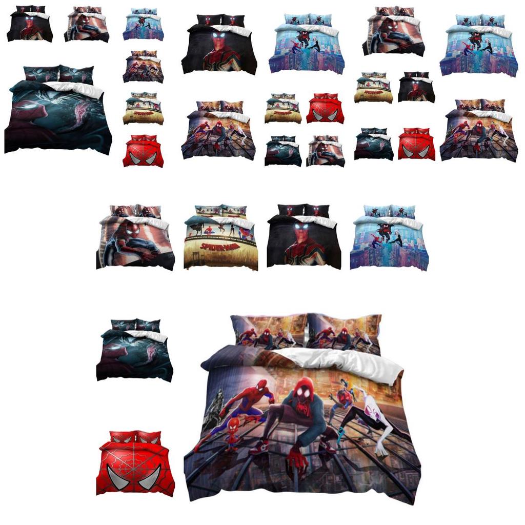 Spiderman Football Pattern Bedding Set 3-piece Bed Set For Students