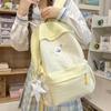 Schoolbag New Plaid Embroidered Bear Backpack Ins Wind Korean Version Schoolbag Travel Versatile Leisure Simple Junior High School