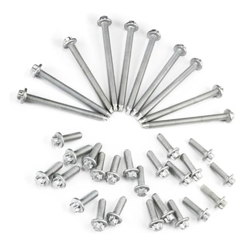 33pcs Car Engine Oil Pan Bolt 1132210959 11130392549 for E88 E90 E91 E92 F23 Metal Car Bolt Automotive Accessories