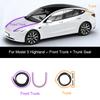 For Tesla Model Y Juniper Door Seal Strip Soundproof Rubber Weatherstrip for Model 3 Highland B-Pillar Sealing Noise Reduction