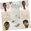Diadema da Sposa Fiore in Argilla Ceramica Cristallo Perla Pettine per Capelli Spille Accessori Copricapo da Donna per Matrimonio Festa Idee Acconciature
