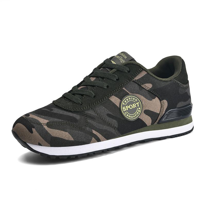 Women Outdoor Canvas Casual Camouflage Shoes Thick-Soled Lace-Up Shoes