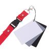 3 In1 Pocket-Size Digital White Black Grey Balance Card 18% Gray Card Calibration Camera Checker With Neck Strap For Photography