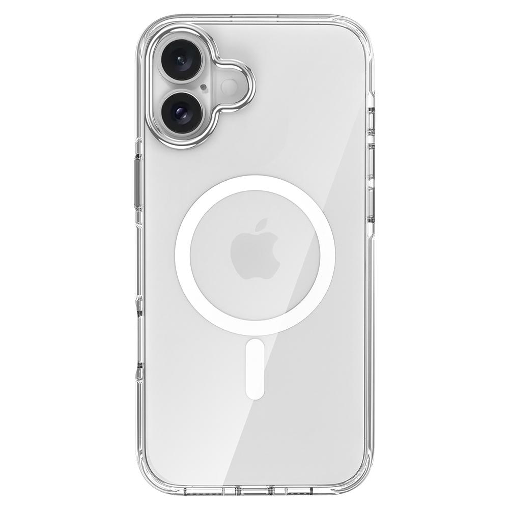 For iPhone 16 Case Compatible with MagSafe Airbag Design PC+TPU Clear Phone Cover