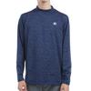 FootJoy Men's Brushed Scottish Print Long Sleeve Mock Neck Shirt, Navy, Size M (FJ-F24-S17, 32103-M)