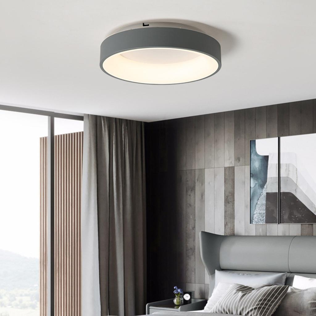 Schlafzimmer Deckenleuchte Aufputz Dimmbar LED Modern Schlicht Warm Romantische Lampe 100?265V Grau 60cm