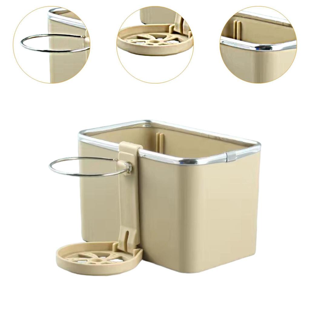 Car Armrest Storage Box with Water Cup Holder Automotive Accessories Napkin Holder Versatile Car Center Console Organizer