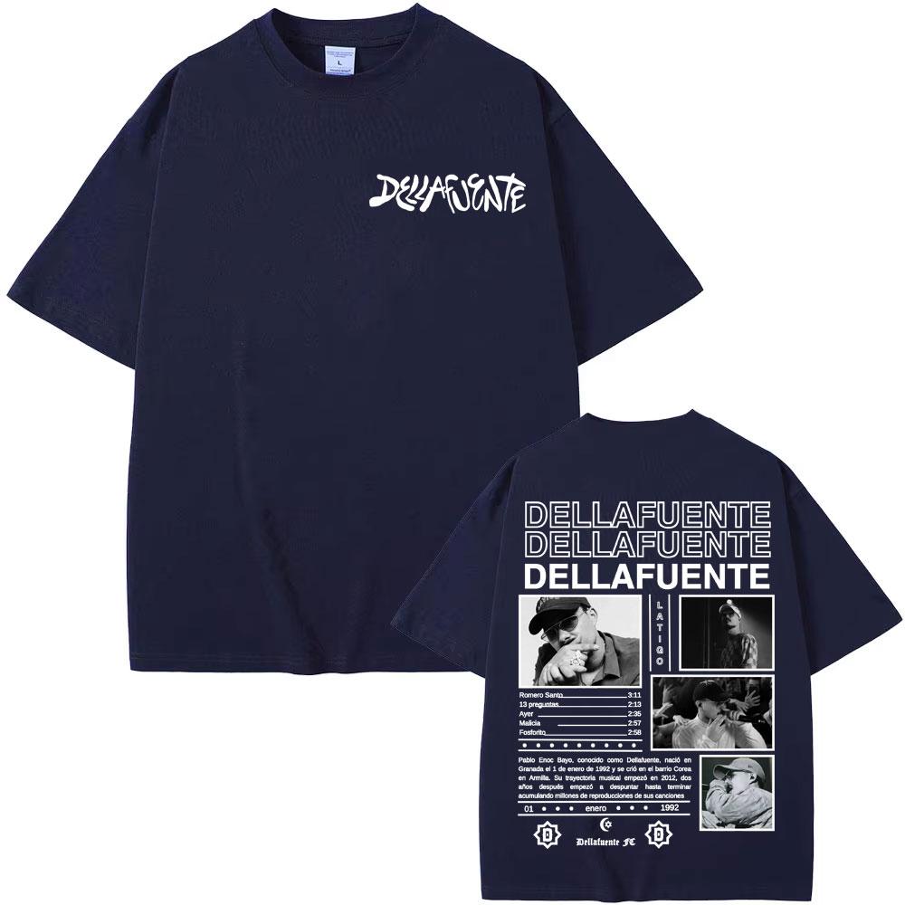 Rapper Dellafuente New Album 2026 Tour Tshirts Men Women Harajuku Gothic Hip Hop Punk T Shirt Fashion Casual Tshirt