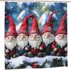 Curtain Shower Curtain Liner Bathroom Curtains Xmas Funny Gnomes Shower Curtains Waterproof Shower Liner Cloth Long Curtain