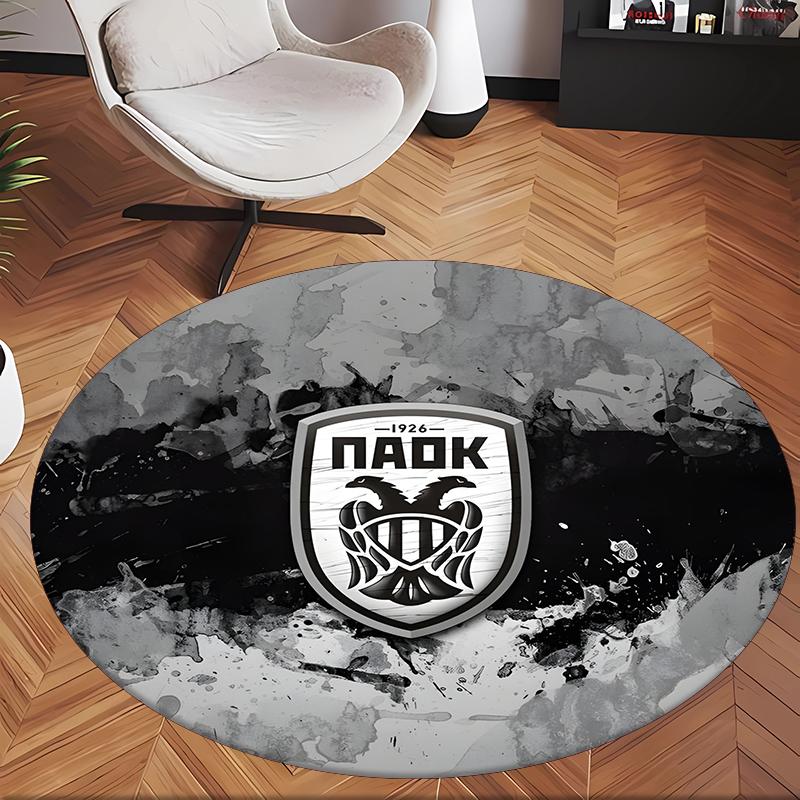 Paok (28) Round Office Rug Decorative Floor Rug for Office Bedroom Living Room and Home Space