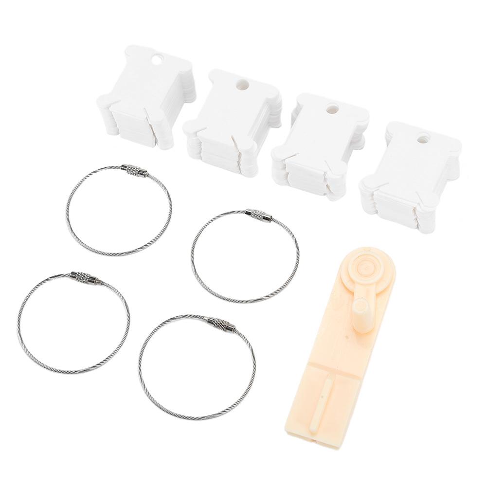 Plastic Floss Bobbin Set CrossStitch Embroidery Thread Management Tool Manual Winding White