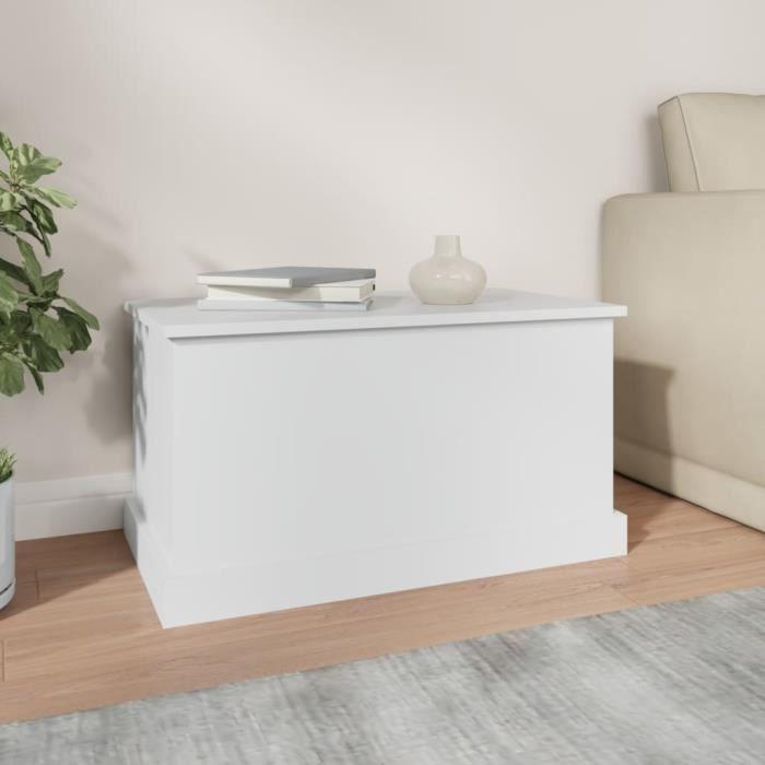 VidaXL Boîte de rangement blanc 70x40x38 cm bois d'ingénierie 816504