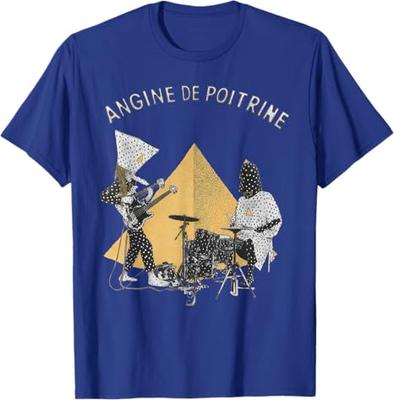 Angine De Poitrine Band Vintage Music T-Shirt Y2k Streetwear Punk Fun Rock Graphic Saying Tee Vintage Women Men Clothing Novelty