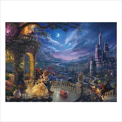 Tenyo v skládačce z roku 2000 Disney Thomas Kinkade Kráska a zvíře Kráska a zvíře tančí ve speciální umělecké kolekci Moonlight s