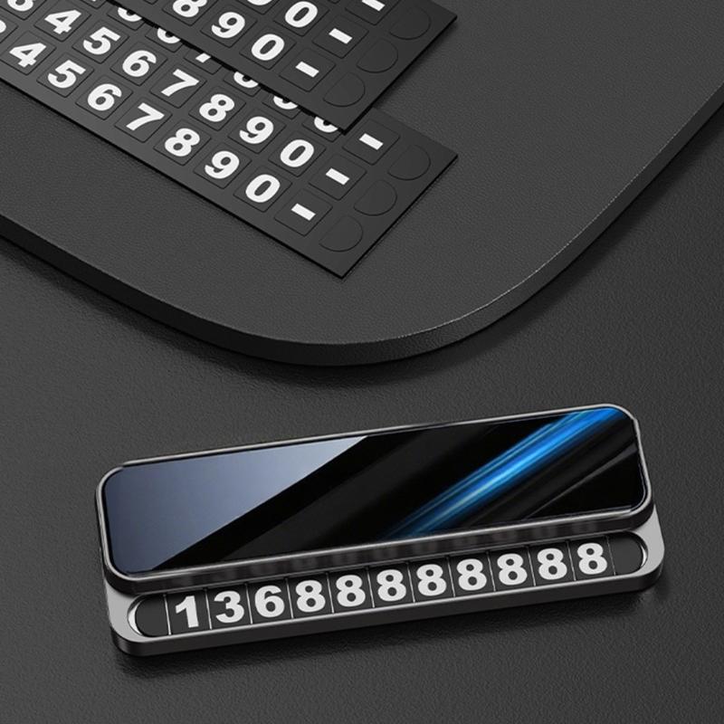 Accessorio Auto Adesivo Targa Parcheggio Temporaneo per Auto Cruscotto Auto Targa Numero di Telefono Targa Nascondi Numero di Telefono