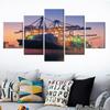 5ks Kontejnerový přístav Moderní dekorace Obrazy Umělecká výzdoba 5panelových pokojů Abstraktní 5dílný plakát bez rámu