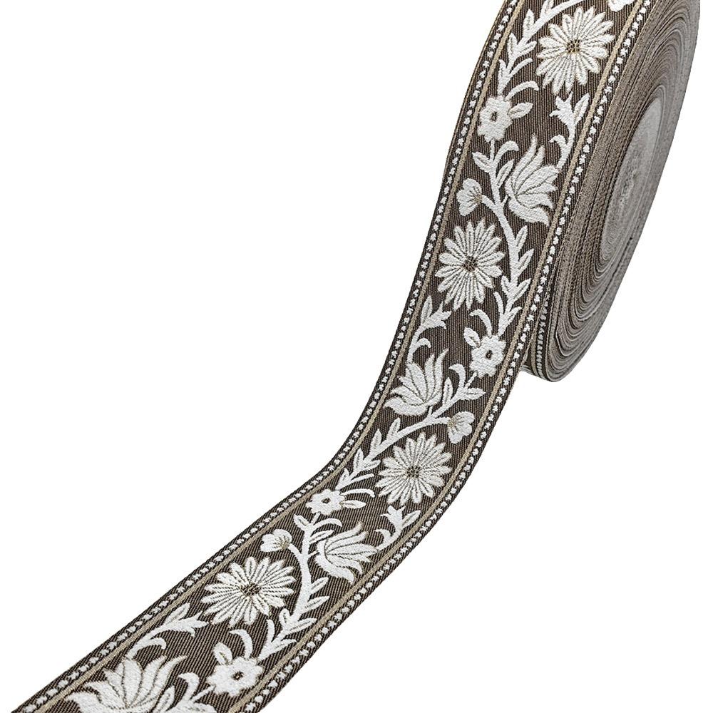 24M Vintage Embroidery Fabric Jacquard Webbing Trim Boho Lace 7CM Width Trim Tassel Accessories Upholstery Trim